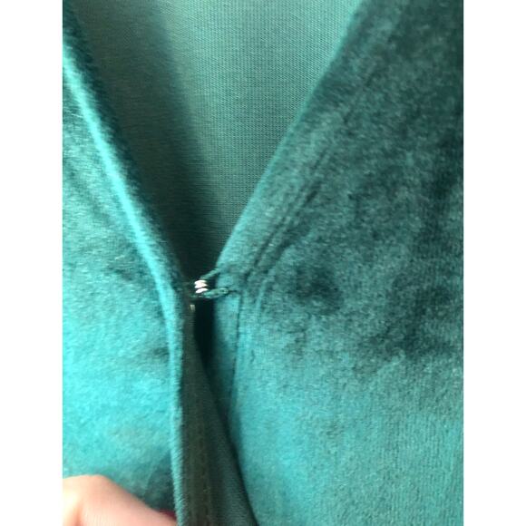 NWT Lady Gang Green Velvet Wrap Dress‎ Holiday Rich Maxi Christmas Party Dress - Picture 9 of 16